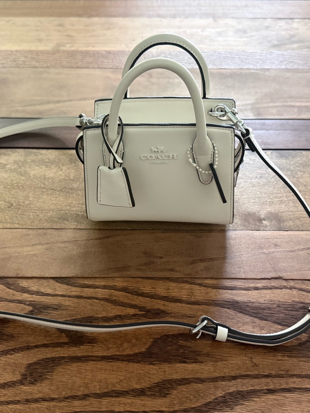 Coach Cream/White Hand/Crossbody Bag